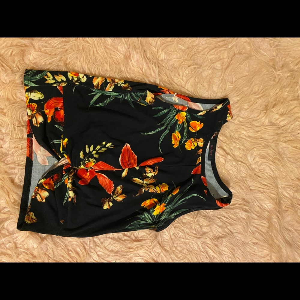 Black Floral Top